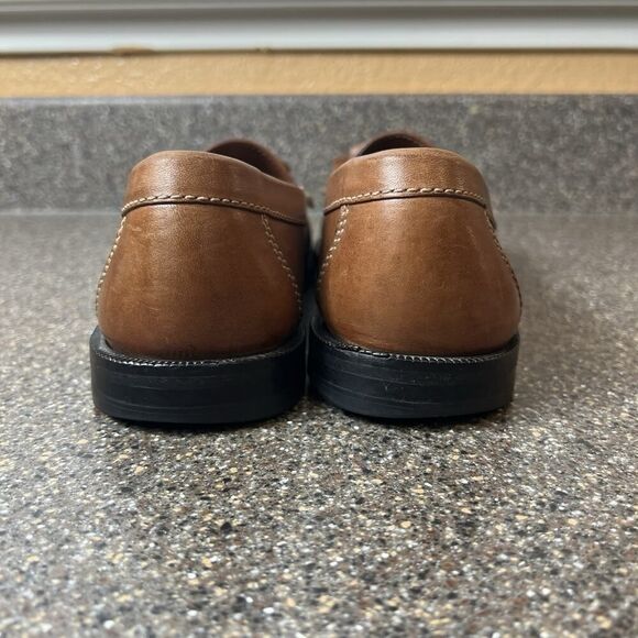 Cole Haan Men 9.5M Brown Leather Classic Comfort Dress SlipOn Tassel Fringe Shoe main image 9